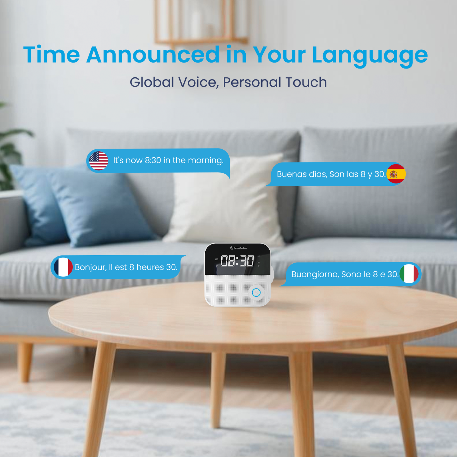 SmartCuckoo Wi-Fi Alarm Clock Radio - Voice Recording, Sleep Sounds, App Control, Auto-Dimmer, Multi-Alarms. Your Remote Management Solution for Family & Dependent Care SmartCuckoo Wi-Fi Alarm Clock Radio - Voice Recording, Sleep Sounds, App Control, Auto-Dimmer, Multi-Alarms. Your Remote Management Solution for Family & Dependent Care - Image 9