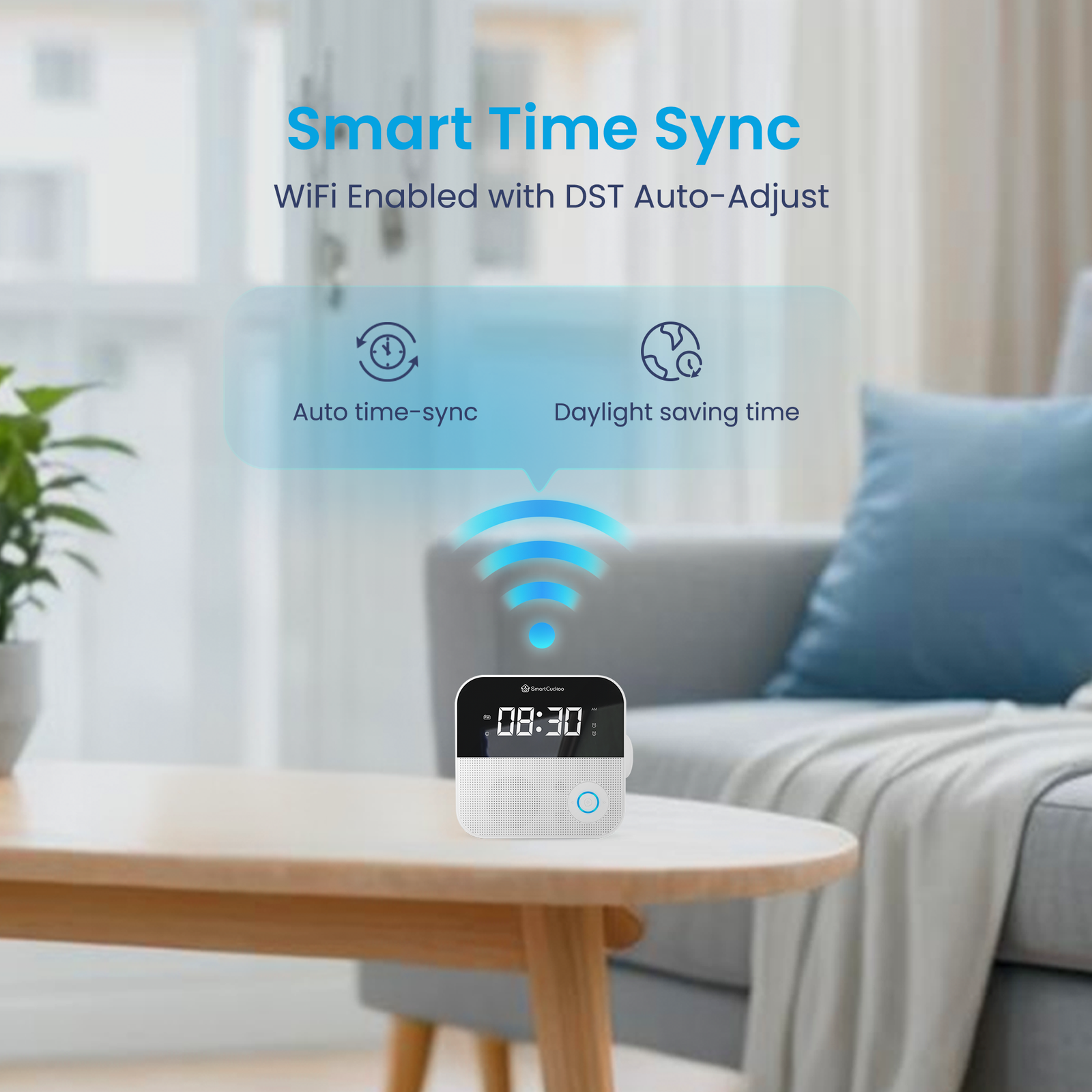 SmartCuckoo Wi-Fi Alarm Clock Radio - Voice Recording, Sleep Sounds, App Control, Auto-Dimmer, Multi-Alarms. Your Remote Management Solution for Family & Dependent Care SmartCuckoo Wi-Fi Alarm Clock Radio - Voice Recording, Sleep Sounds, App Control, Auto-Dimmer, Multi-Alarms. Your Remote Management Solution for Family & Dependent Care - Image 8