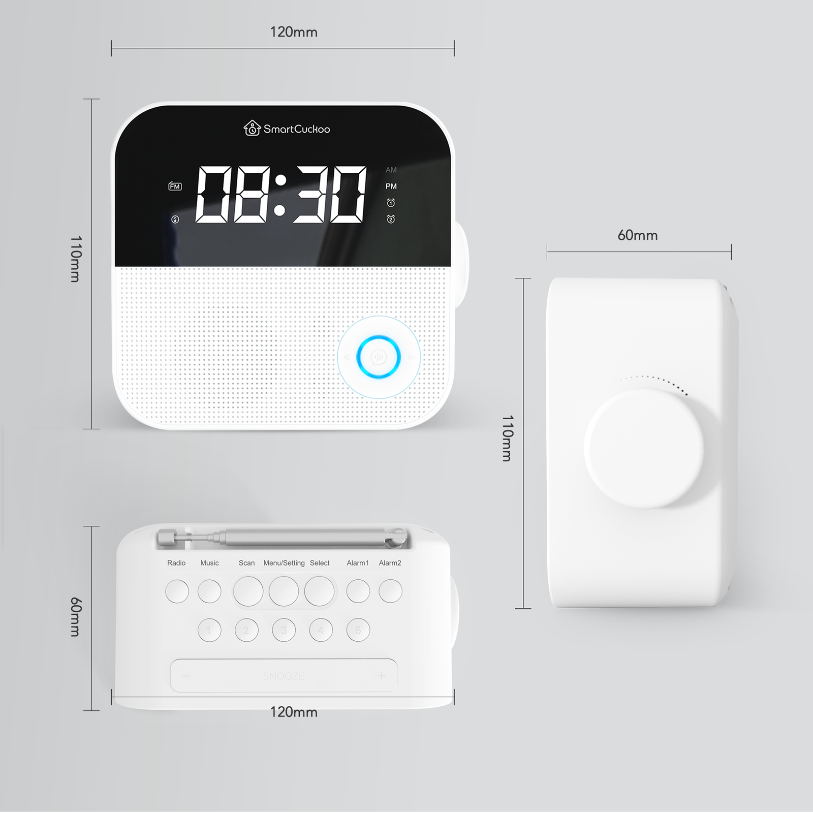 SmartCuckoo Wi-Fi Alarm Clock Radio - Voice Recording, Sleep Sounds, App Control, Auto-Dimmer, Multi-Alarms. Your Remote Management Solution for Family & Dependent Care SmartCuckoo Wi-Fi Alarm Clock Radio - Voice Recording, Sleep Sounds, App Control, Auto-Dimmer, Multi-Alarms. Your Remote Management Solution for Family & Dependent Care - Image 10